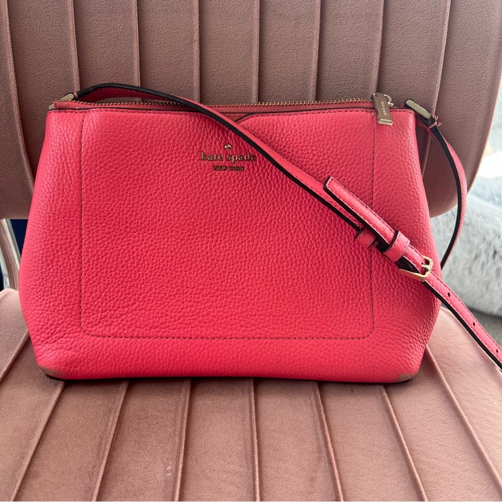 Kate Spade hot pink Leather Crossbody Bag